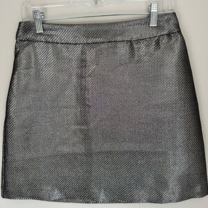 H&M Silver Mini Skirt — Size 6 | New With Tags